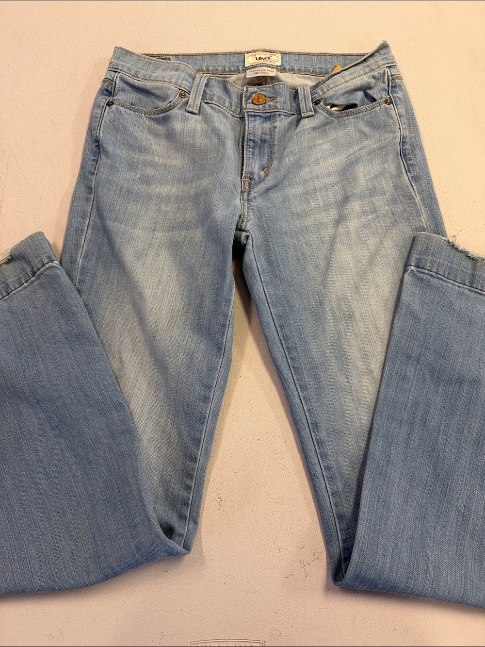 VTG Levi's 544 Ultimate Lift Flare Jeans Light Wash Y2K  Hem Sz 6 Medium